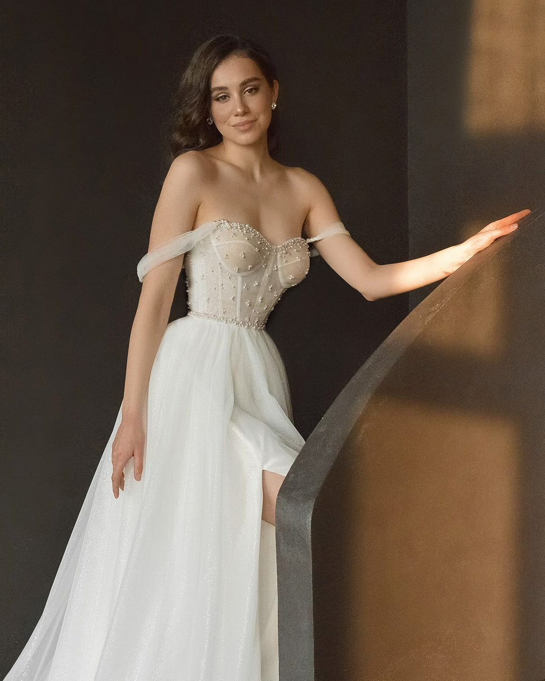 A-Line Tulle Wedding Dresses For Women Elegant Bridal Gowns Sleeveless Side Slit Sexy Robes For Formal Party Vestidos De Novia